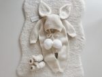 Alpaca Knit Bunny Romper Set – Baby Easter Outfit