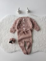 Baby cardigan - Set of 2 - Sitter baby - Sitter cardigan - Popcorn cardigan - Baby panties - Popcorn cardigan and panties - Dusty pink - Image 5