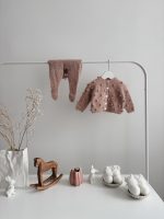 Baby cardigan - Set of 2 - Sitter baby - Sitter cardigan - Popcorn cardigan - Baby panties - Popcorn cardigan and panties - Dusty pink - Image 6