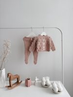 Baby cardigan - Set of 2 - Sitter baby - Sitter cardigan - Popcorn cardigan - Baby panties - Popcorn cardigan and panties - Dusty pink - Image 9