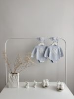 Merino Baby Romper and Bonnet Set – Snowflake Embroidery, 0-3 Months - Image 6
