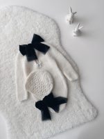 Baby Alpaca Knit Romper Set – Newborn Photo Props - Image 2