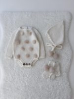 Long sleeve romper and bonnet - Set of 2 - Baby boy prop - Photo props - Baby photo prop - Baby boy - Baby outfit - Brown - Image 8