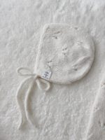 Baby Alpaca Romper and Bonnet Set – Cream Knit Photography Prop - Image 5