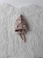 Embroidered Merino Baby Bonnet – Newborn Photography Prop - Image 4